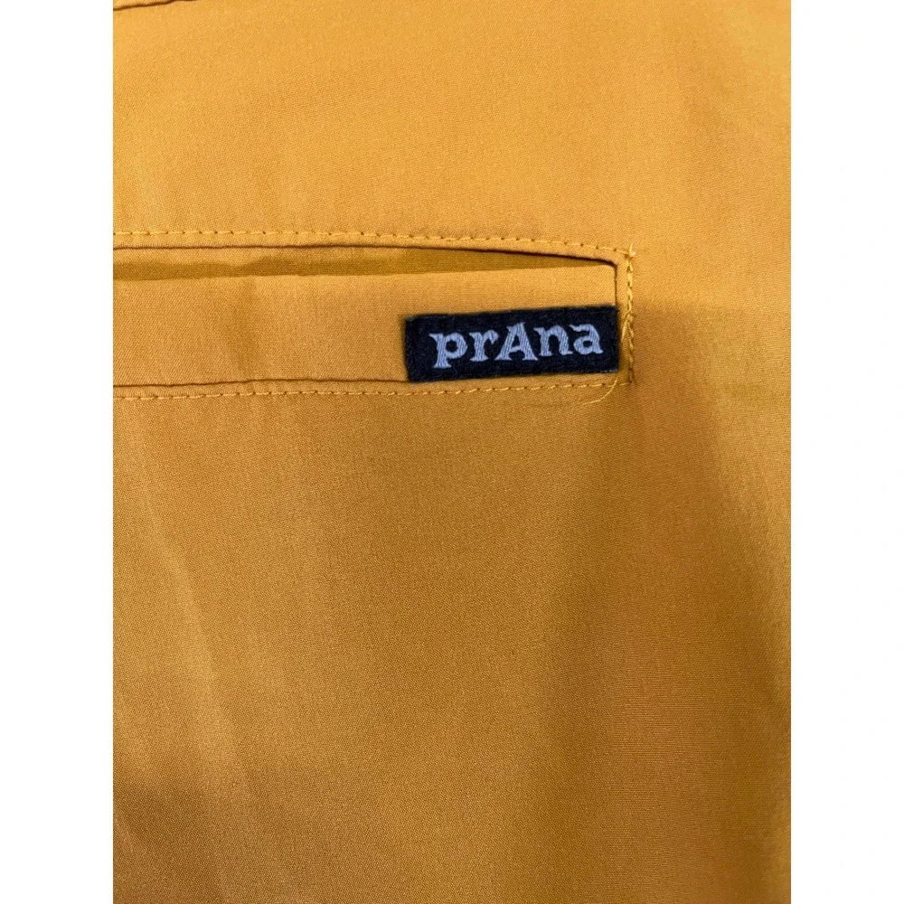 Prana Mens Mustard Yellow Board Shorts Swim Trunks Size 36 Lace Up Back Pocket